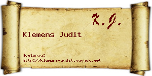Klemens Judit névjegykártya